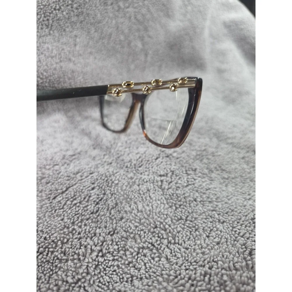 Swarovski Eyeglasses Frame SK 5383 047 Dark Brown Gold Crystal Temples 54-14-140